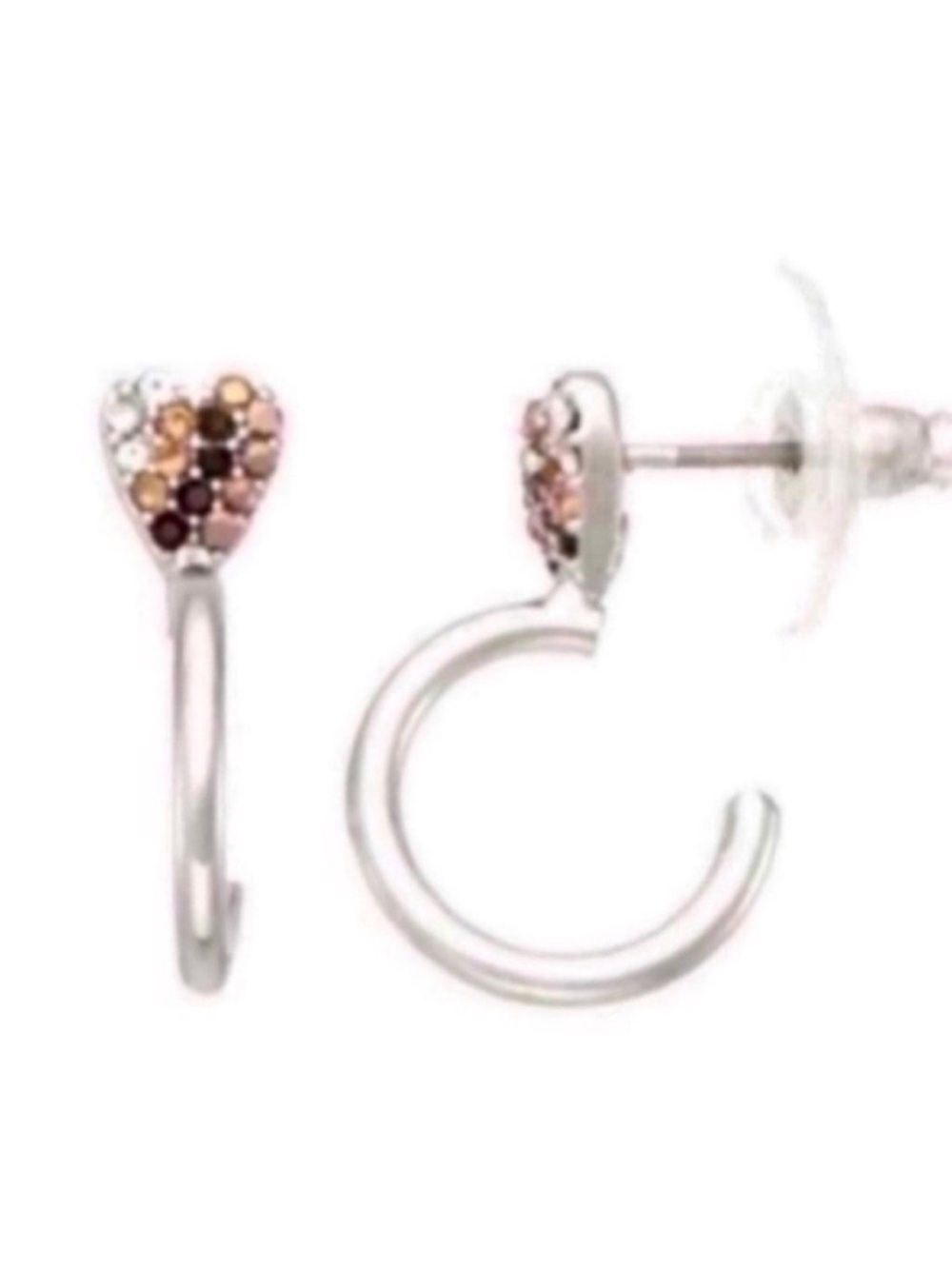 Hoop Heart Earrings